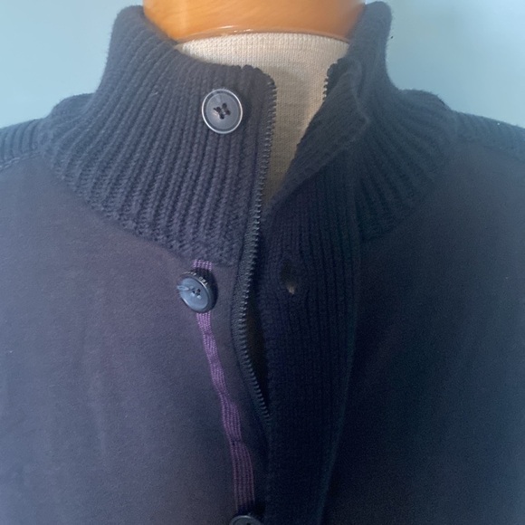 Ted Baker London Jacket Men’s 7 US 3XL Black Mock Neck Full Zip and Button - Picture 3 of 11